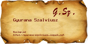 Gyurana Szalviusz névjegykártya